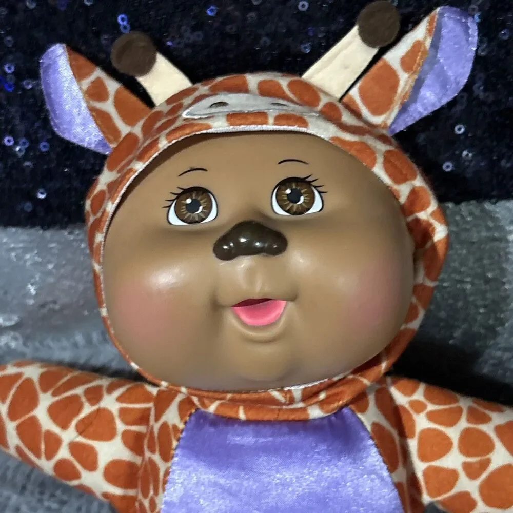Cabbage Patch Kids Cuties Giraffe Plush Doll 9 Inch Orange Purple CPK Toy